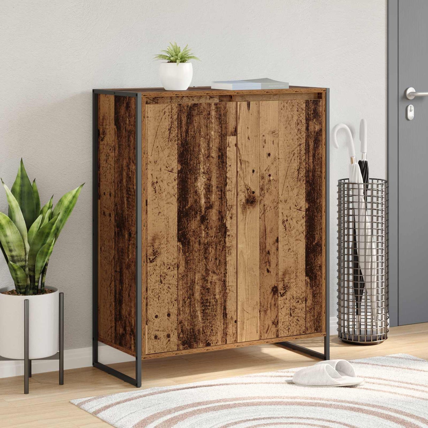 Shoe Cabinet Old Wood 79 x 36 x 100 cm Engineered Wood