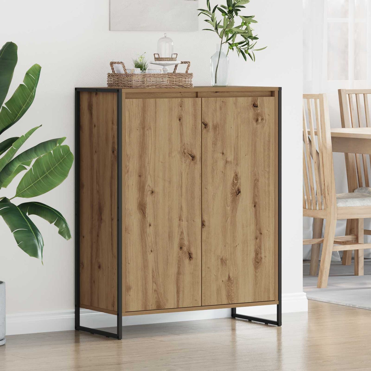 Shoe Cabinet Artisian Oak 79 x 36 x 100 cm Engineered Wood