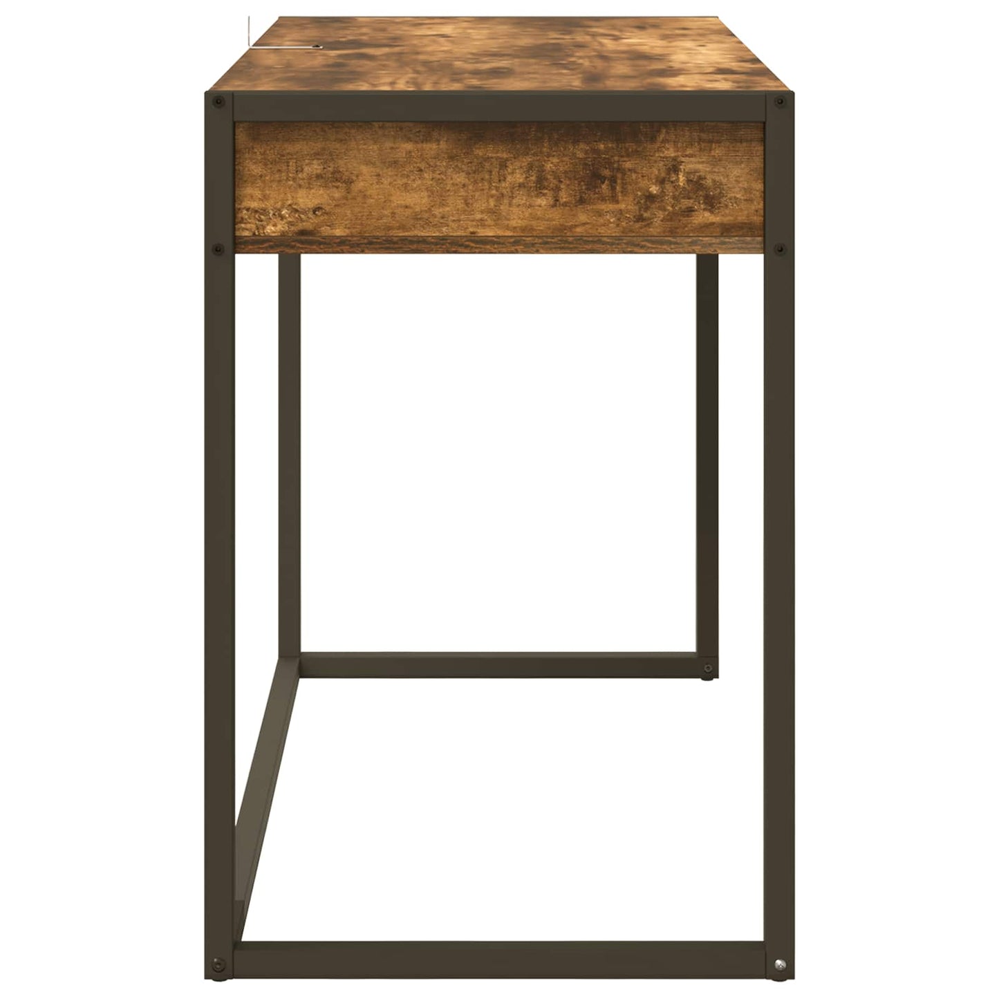 Desk with Storage Smoke Oak 100 x 50 x 75 cm Engineered Wood