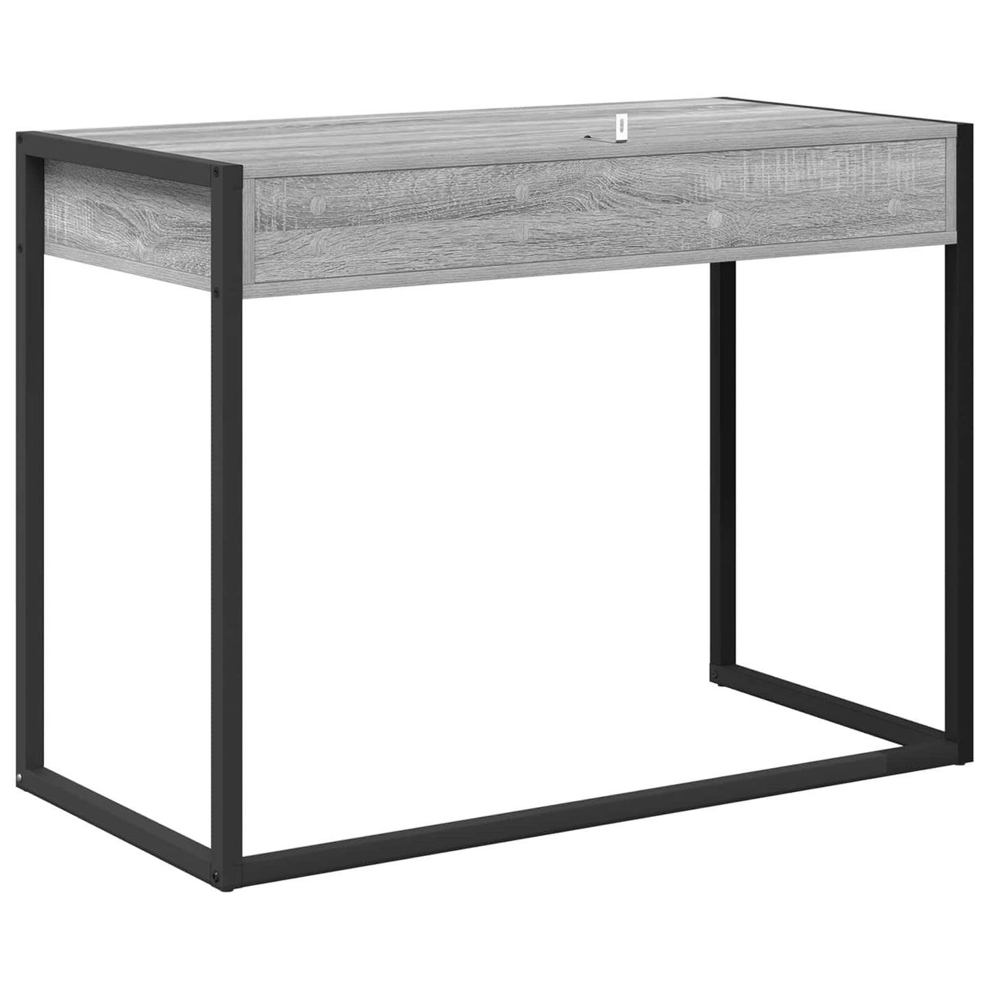 Desk with Storage Grey Sonoma 100 x 50 x 75 cm Engineered Wood
