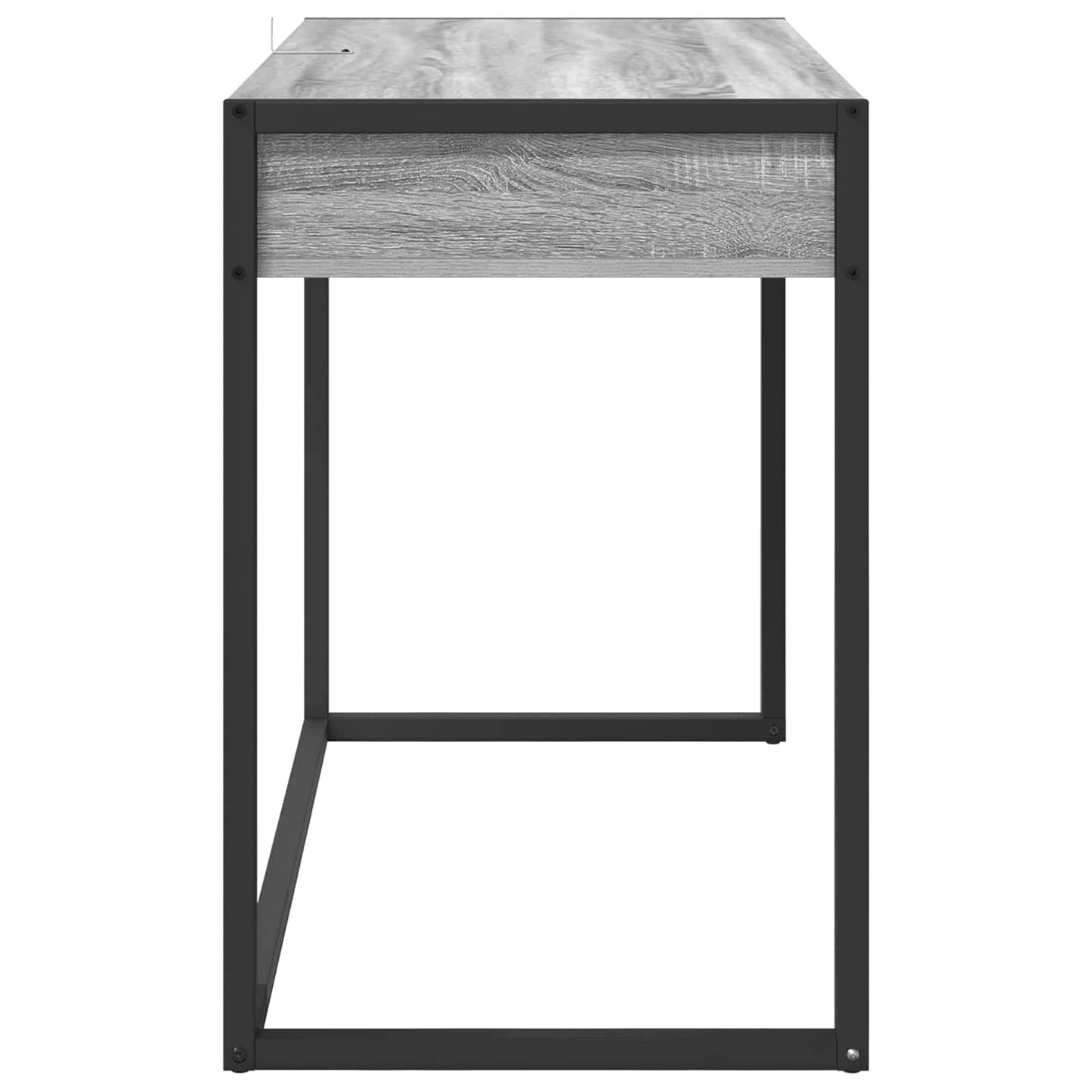 Desk with Storage Grey Sonoma 100 x 50 x 75 cm Engineered Wood