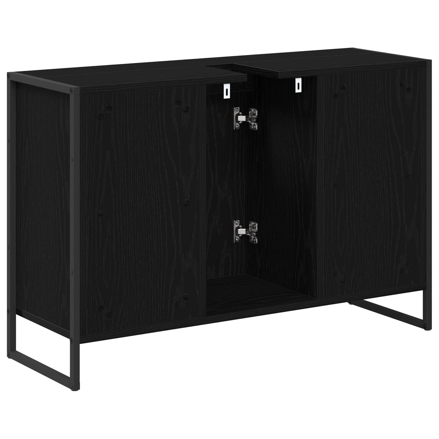 Bathroom Cabinet Black Oak 90 x 30 x 60 cm Engineered Wood