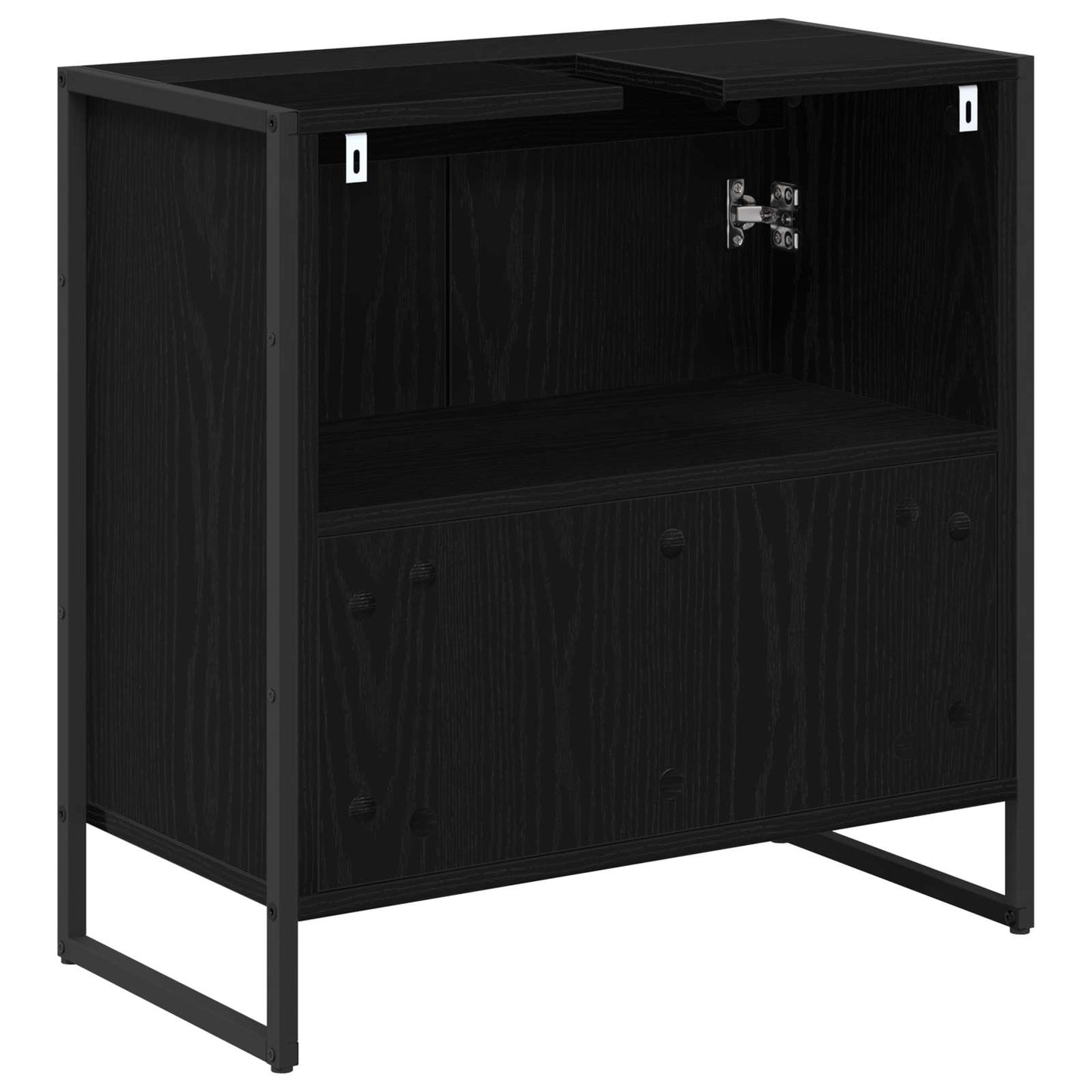 Bathroom Cabinet Black Oak 60 x 30 x 60 cm Engineered Wood
