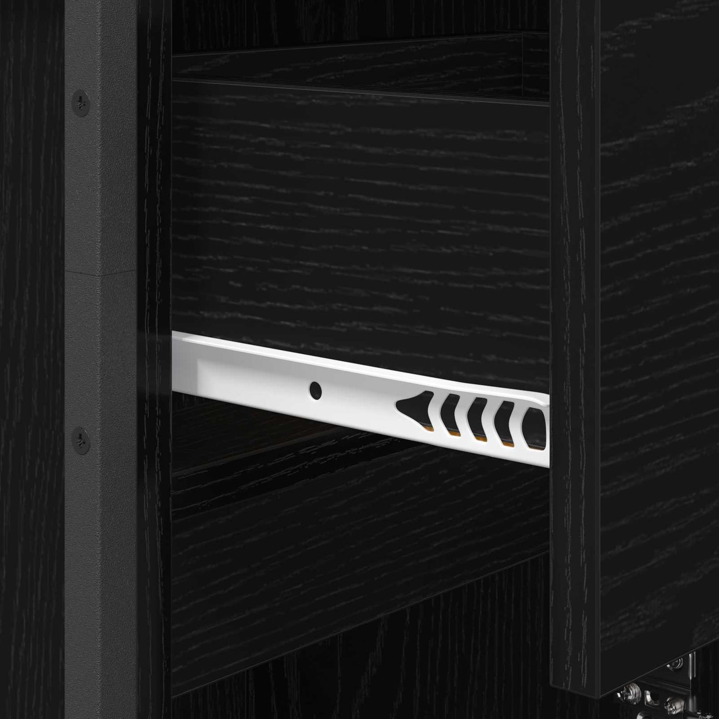 Bathroom Cabinet Black Oak 40 x 30 x 180 cm Engineered Wood