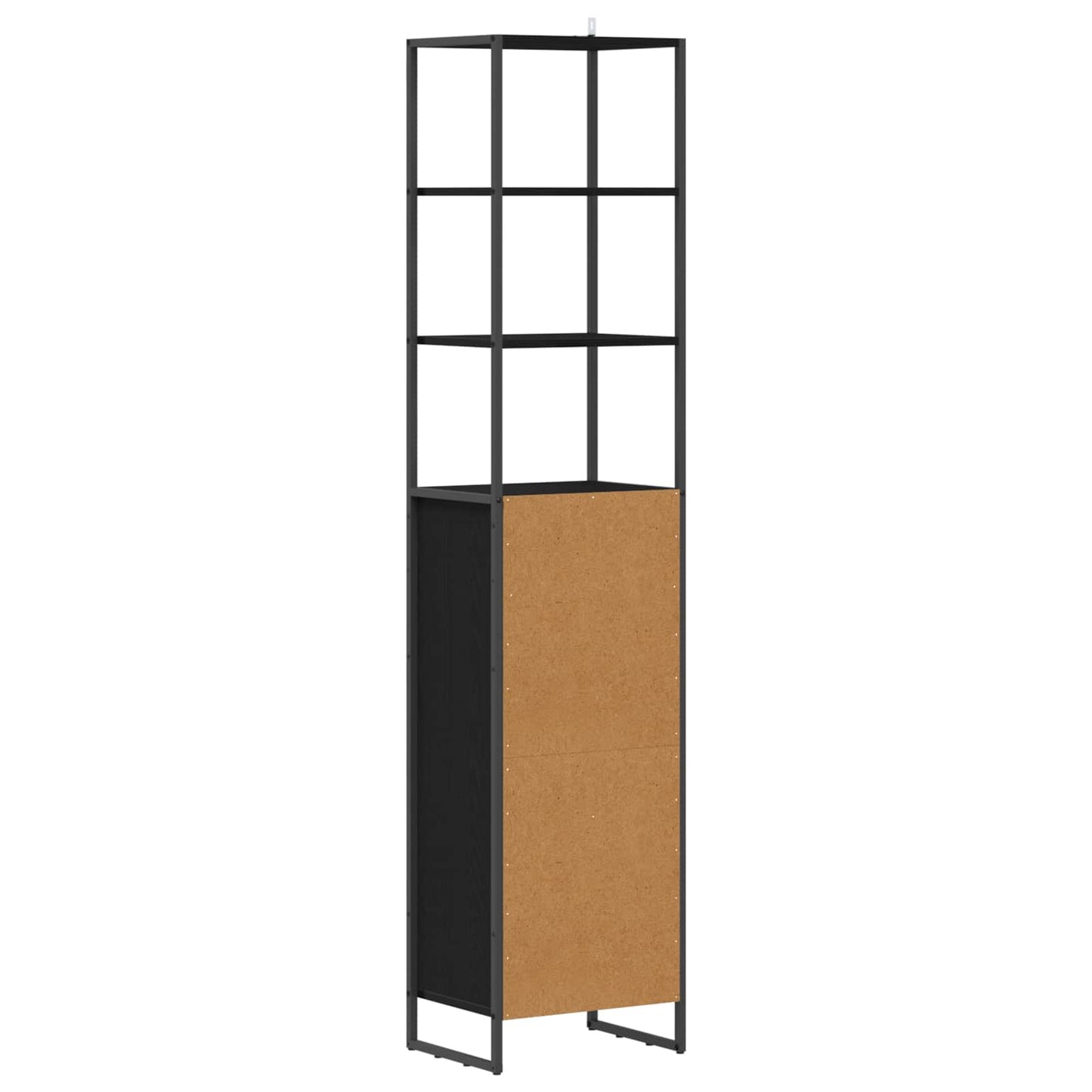 Bathroom Cabinet Black Oak 40 x 30 x 180 cm Engineered Wood