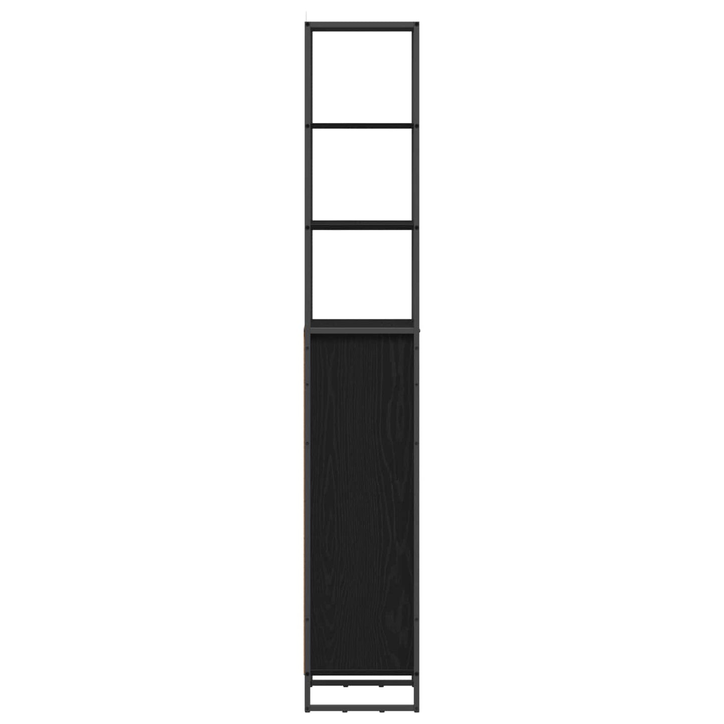 Bathroom Cabinet Black Oak 40 x 30 x 180 cm Engineered Wood