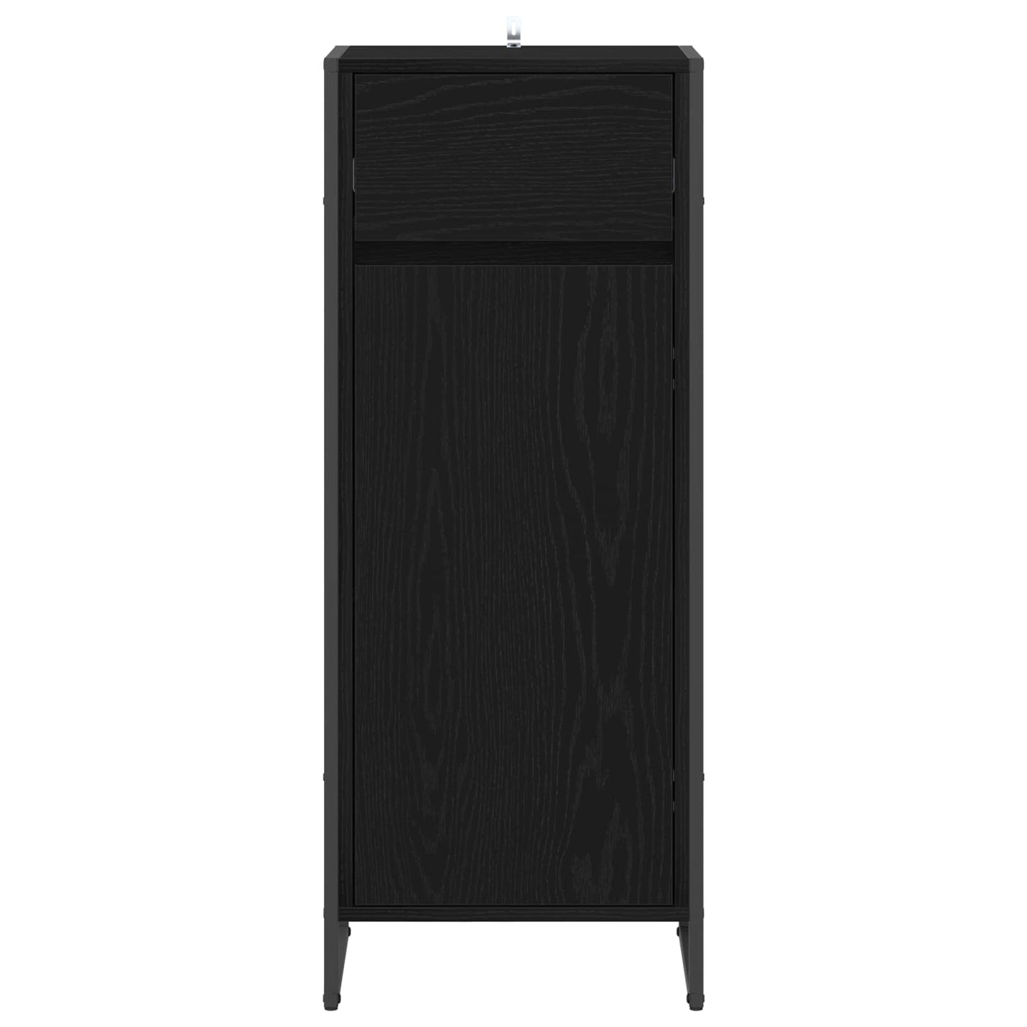 Bathroom Cabinet Black Oak 40 x 30 x 100 cm Engineered Wood
