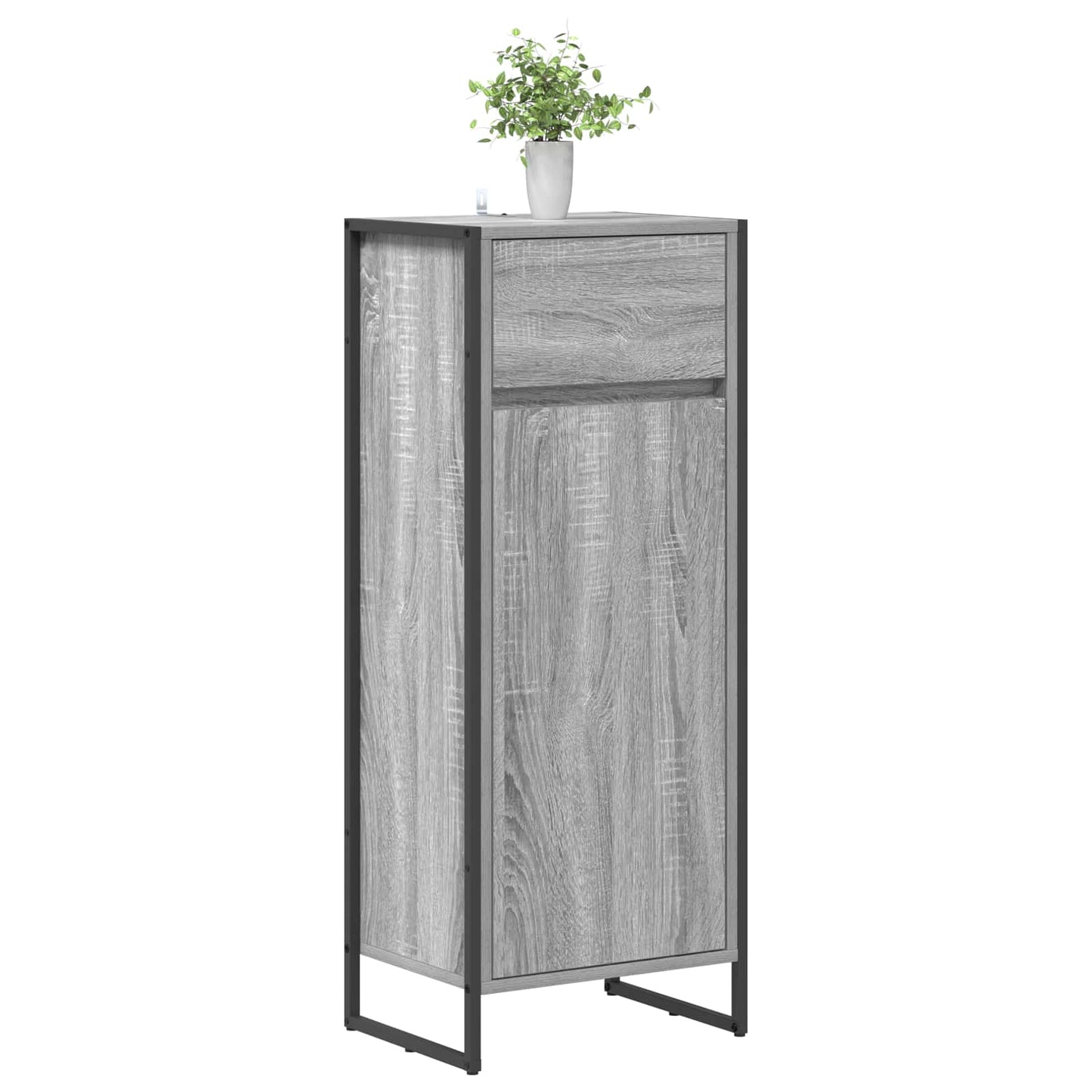 Bathroom Cabinet Grey Sonoma 40 x 30 x 100 cm Engineered Wood