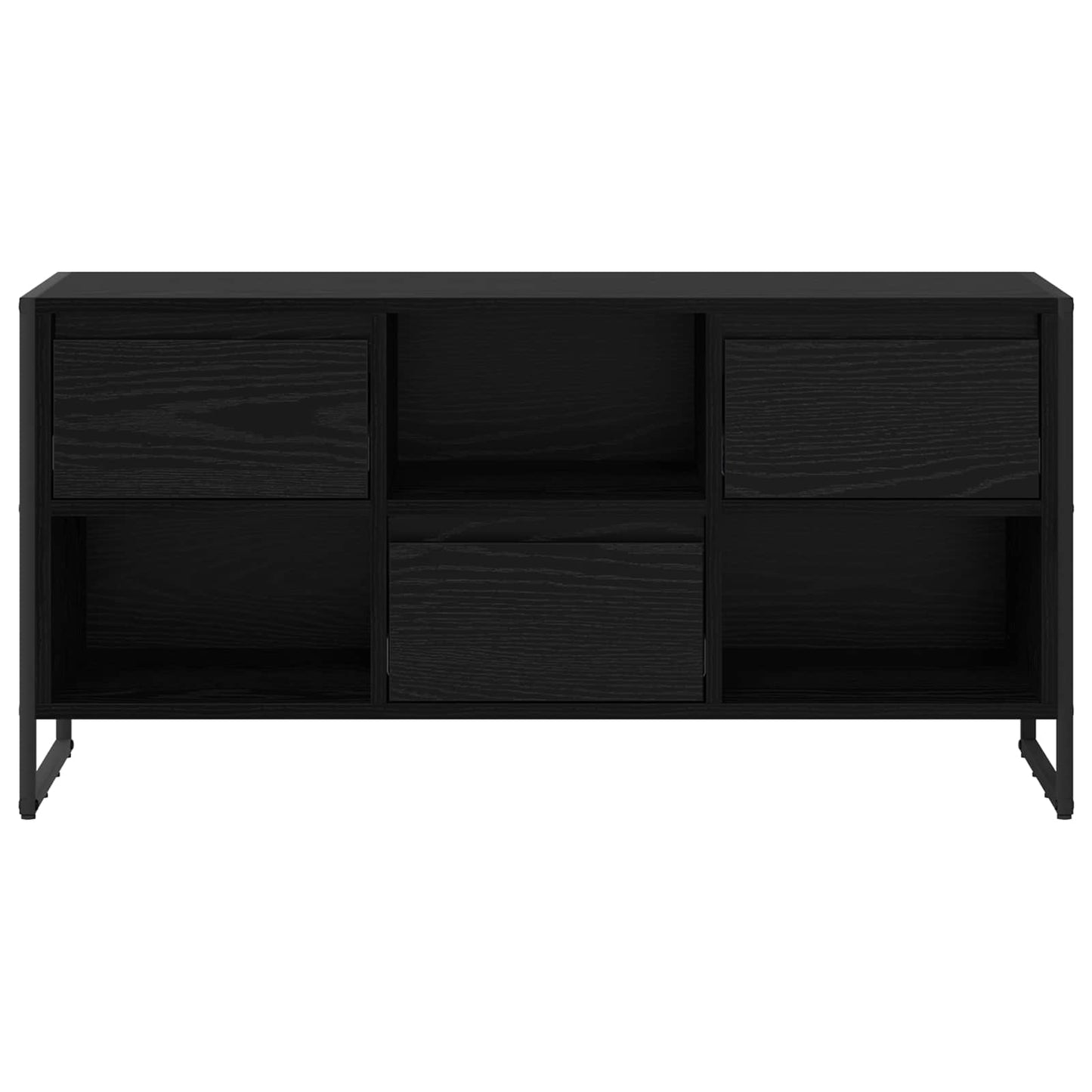 TV Cabinet Black Oak 100 x 36 x 49.5 cm Engineered Wood