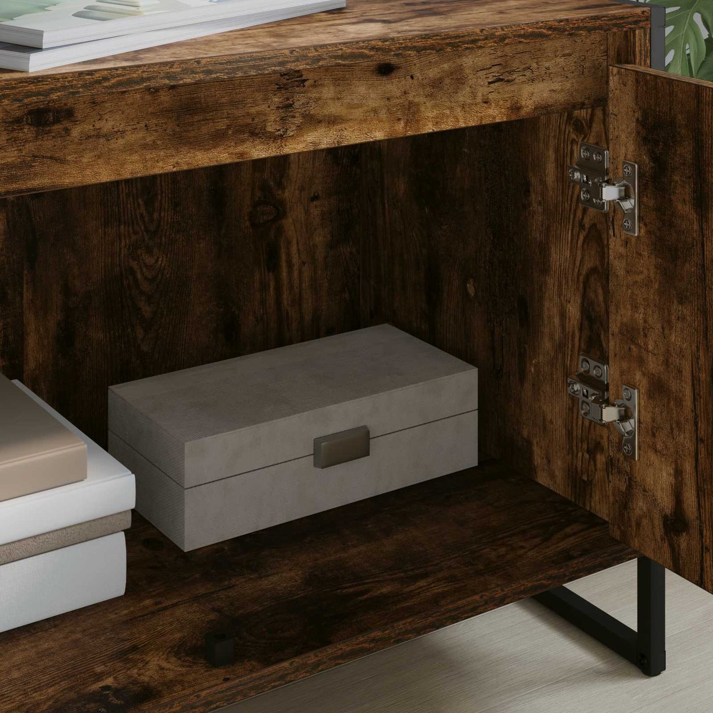 TV Cabinet 140 x 36 x 49.5 cm Smoke Oak Engineered Wood