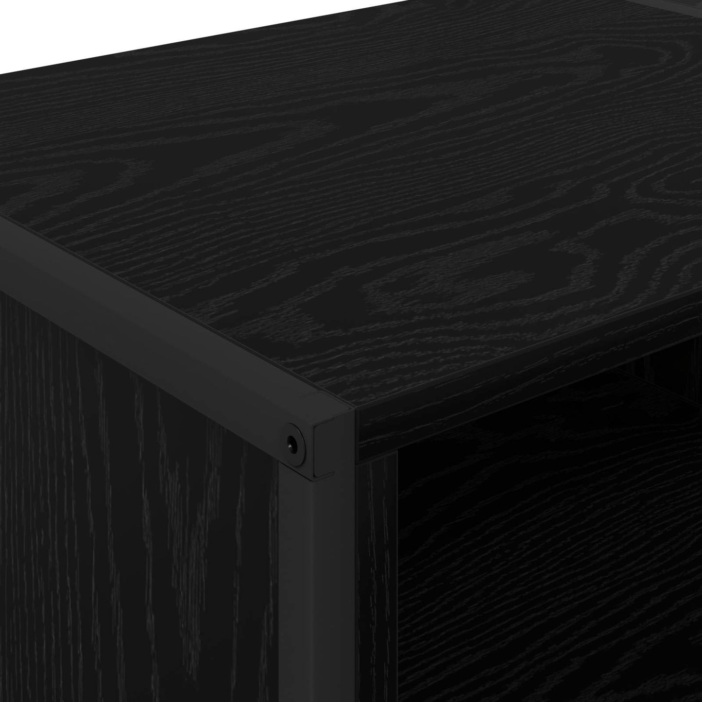 TV Cabinet 170.5 x 36 x 30.5 cm Black Oak Engineered Wood