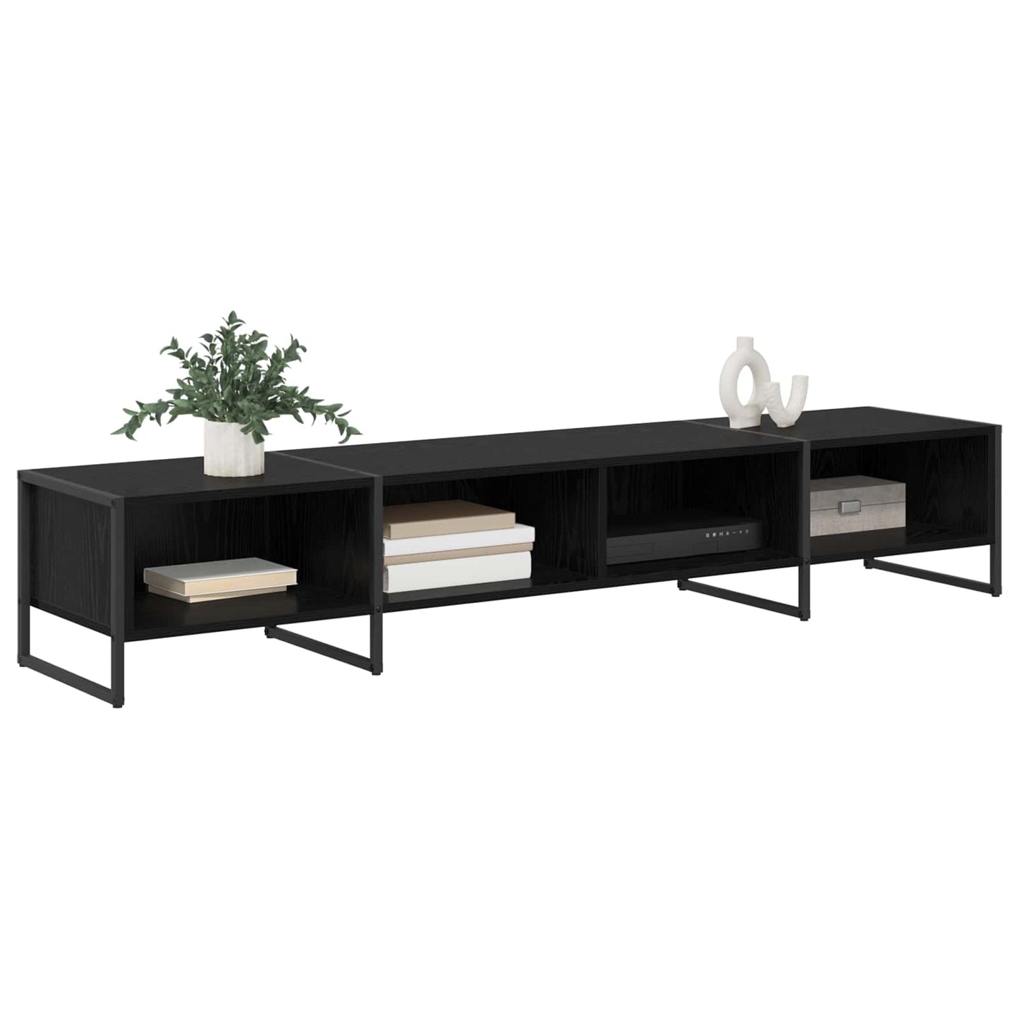 TV Cabinet 170.5 x 36 x 30.5 cm Black Oak Engineered Wood