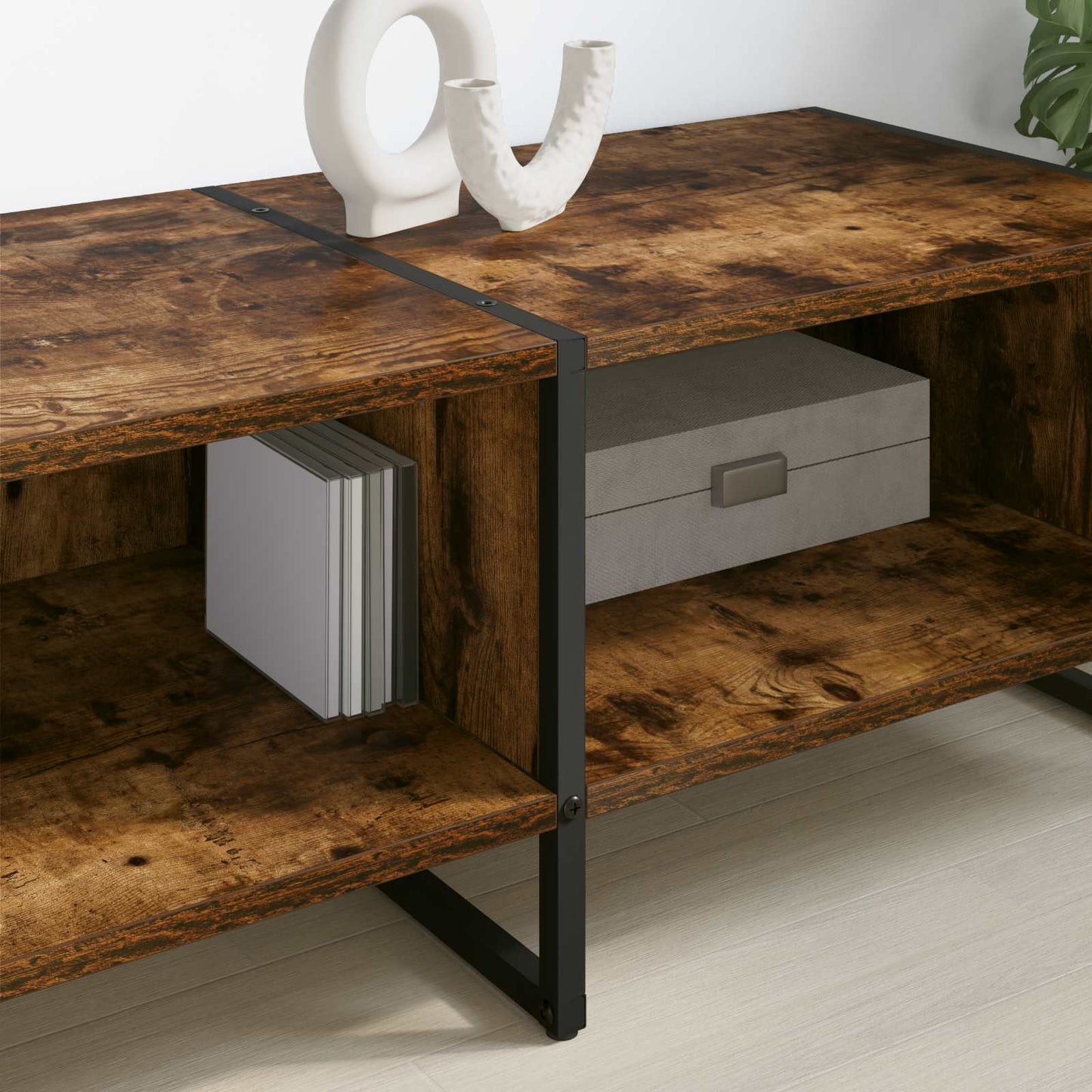 TV Cabinet 170.5 x 36 x 30.5 cm Smoke Oak Engineered Wood
