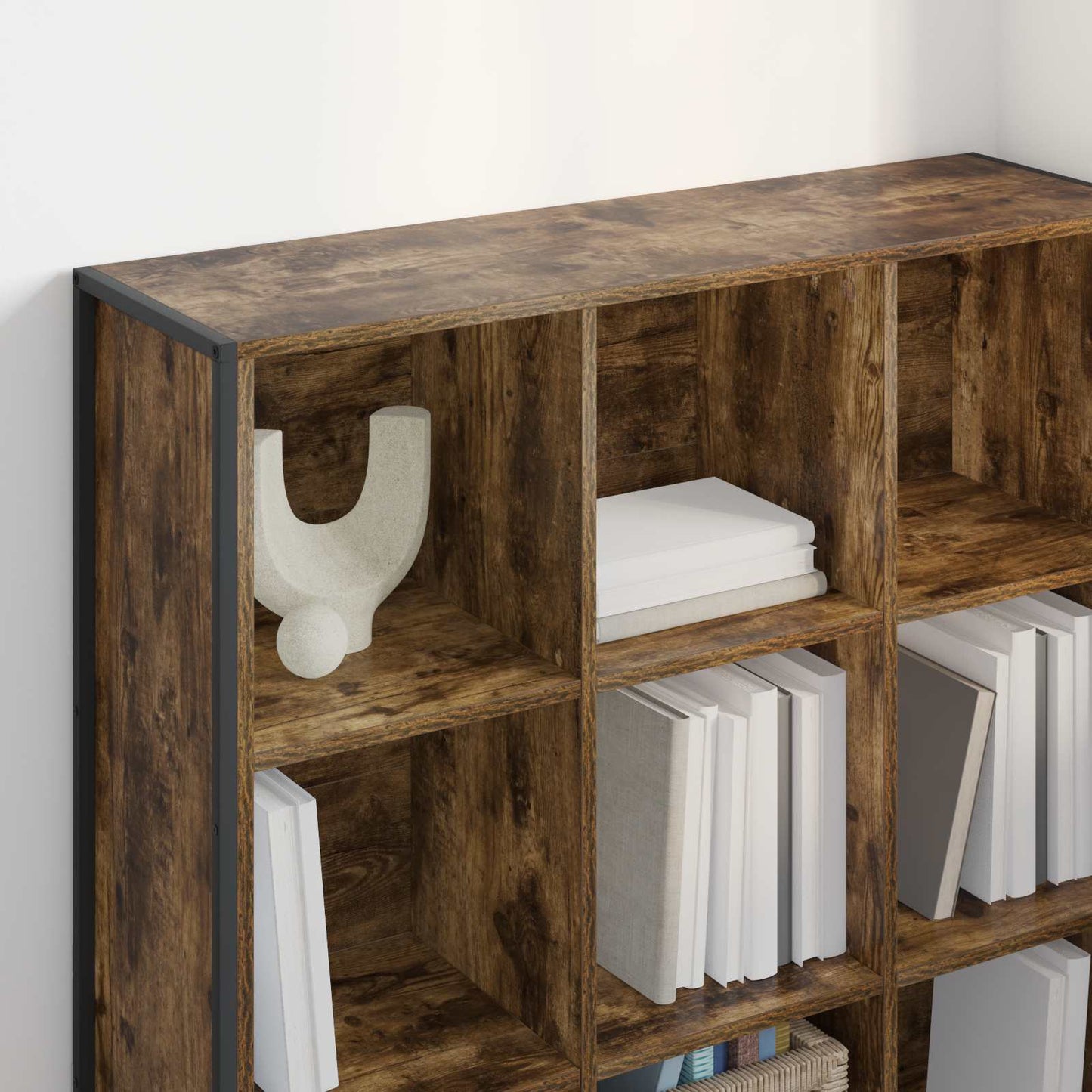 Book Cabinet Smoke Oak 99.5 x 30 x 108.5 cm Engineered Wood