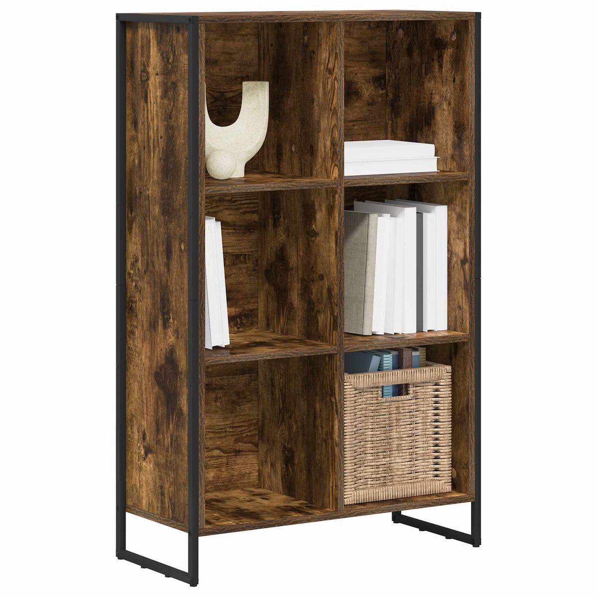 Book Cabinet Smoked Oak 68 x 30 x 108 cm Engineered Wood
