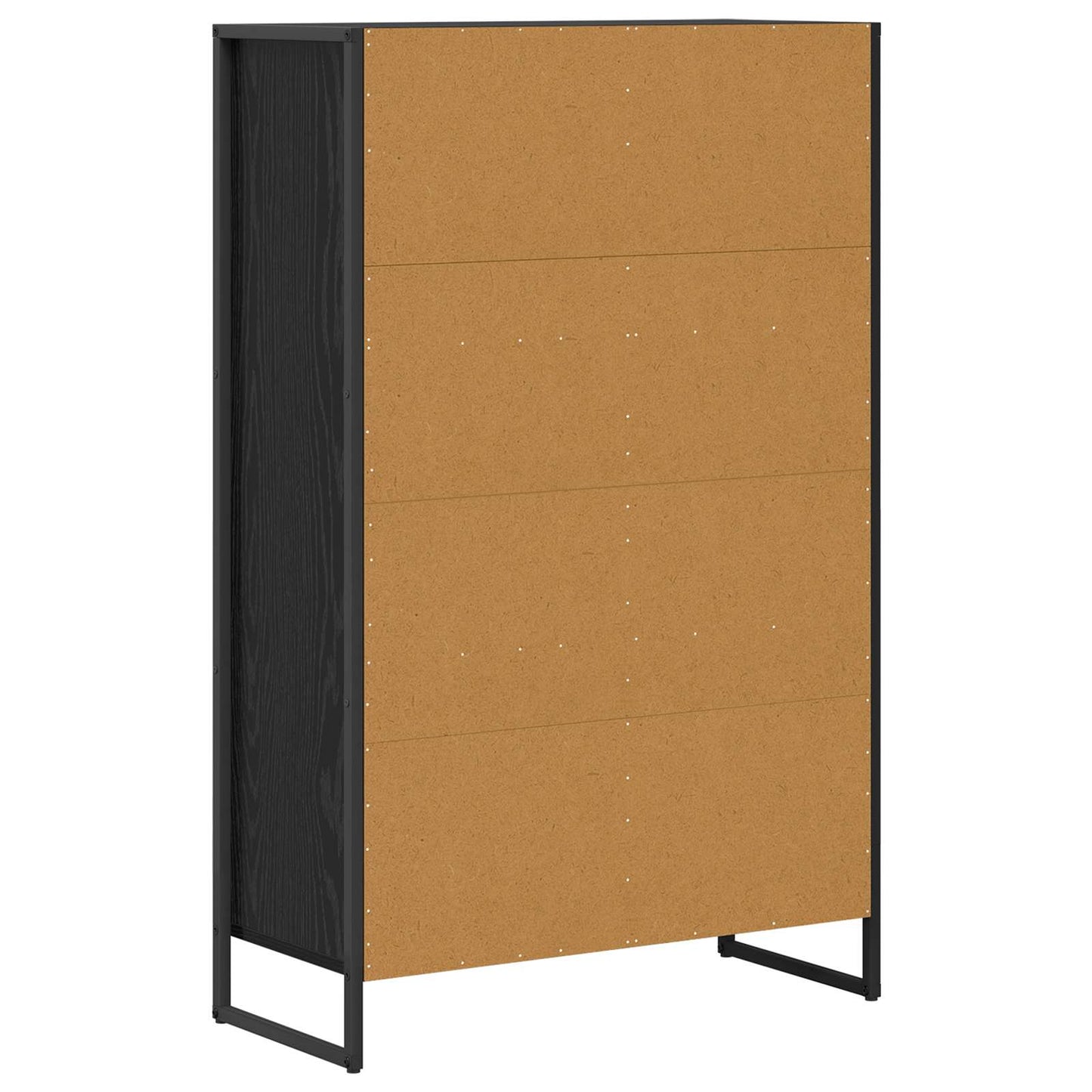 Book Cabinet Black Oak 68 x 30 x 108.5 cm Engineered Wood