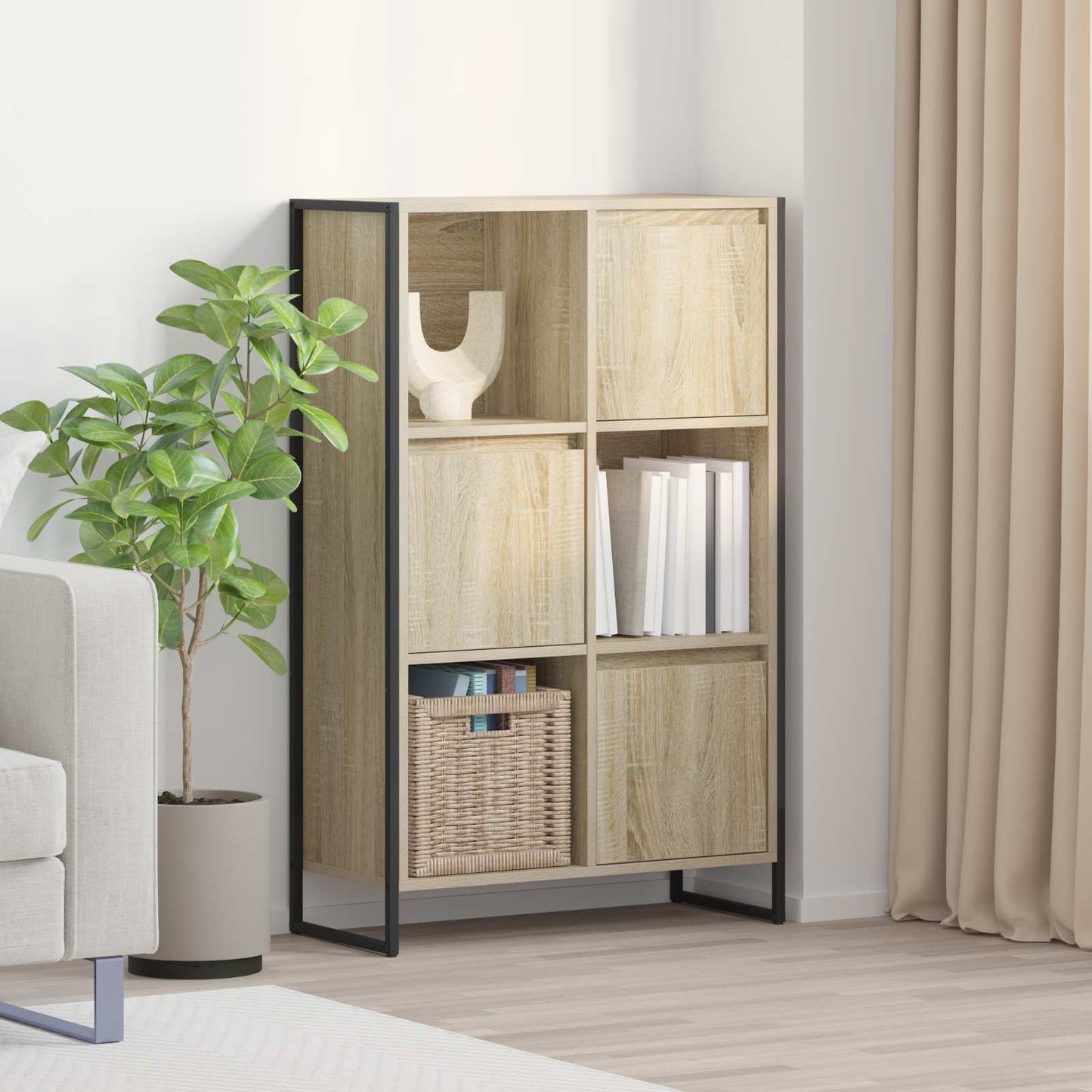 Book Cabinet Sonoma 68 x 30 x 108.5 cm Engineered Wood