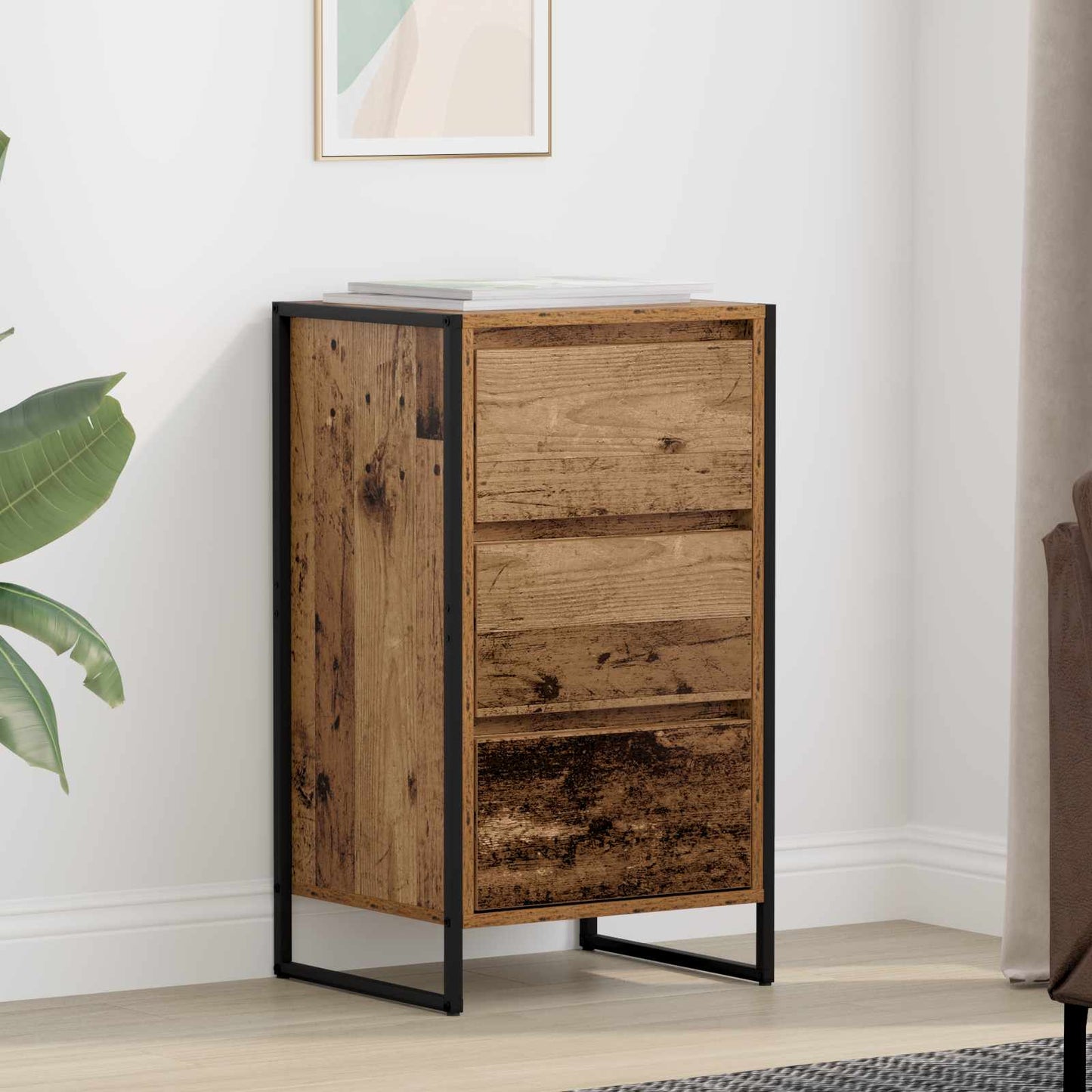 Sideboard Old Wood 42 x 36 x 75.5 cm Engineered Wood