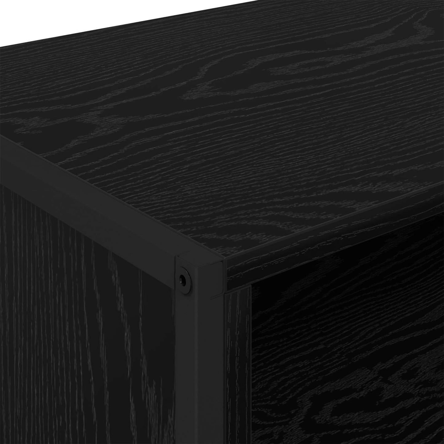 TV Cabinet 100 x 36.5 x 30.5 cm Black Oak Engineered Wood