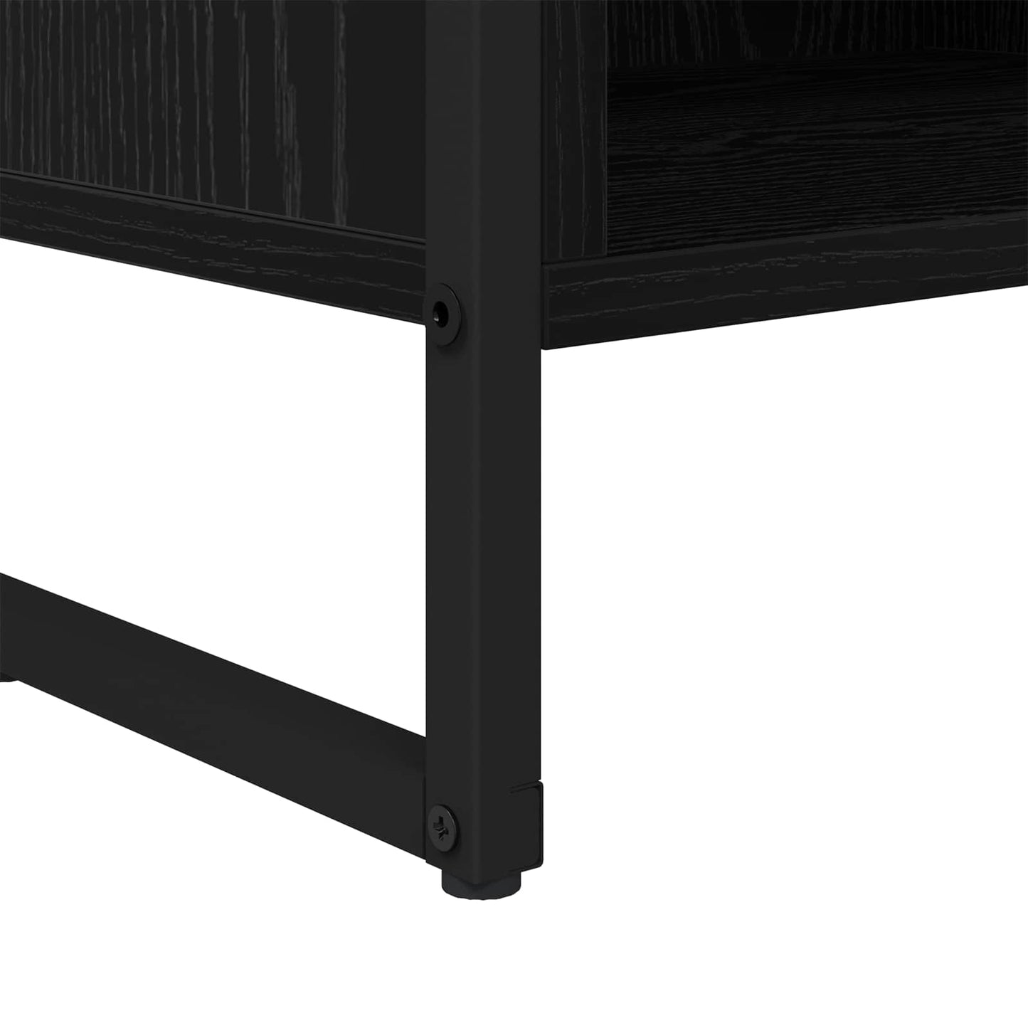TV Cabinet 100 x 36.5 x 30.5 cm Black Oak Engineered Wood