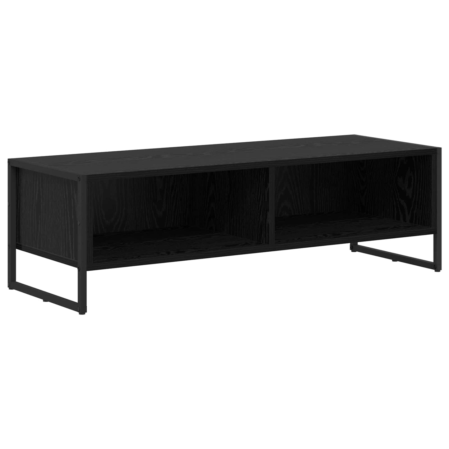TV Cabinet 100 x 36.5 x 30.5 cm Black Oak Engineered Wood