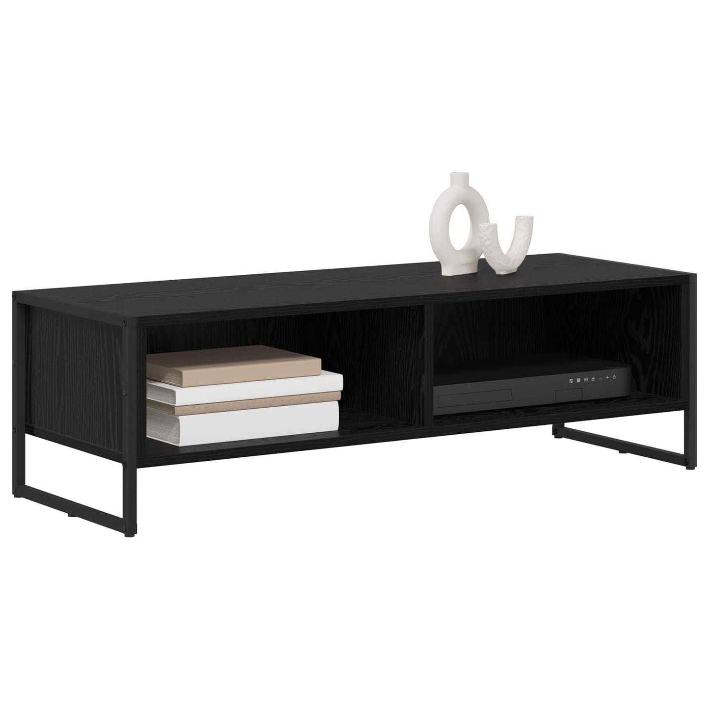 TV Cabinet 100 x 36.5 x 30.5 cm Black Oak Engineered Wood