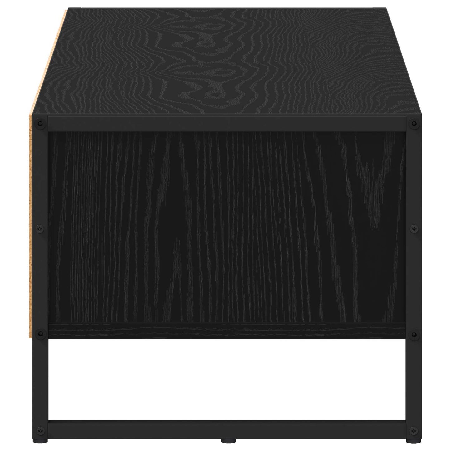 TV Cabinet 100 x 36.5 x 30.5 cm Black Oak Engineered Wood
