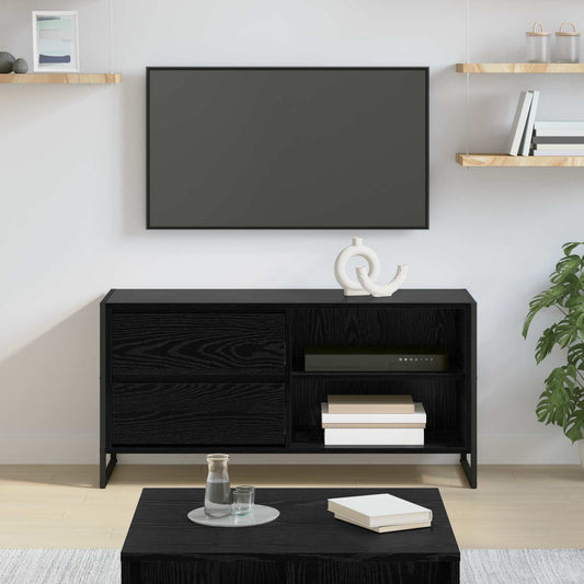 TV Cabinet 100 x 36 x 49.5 cm Black Oak Engineered Wood