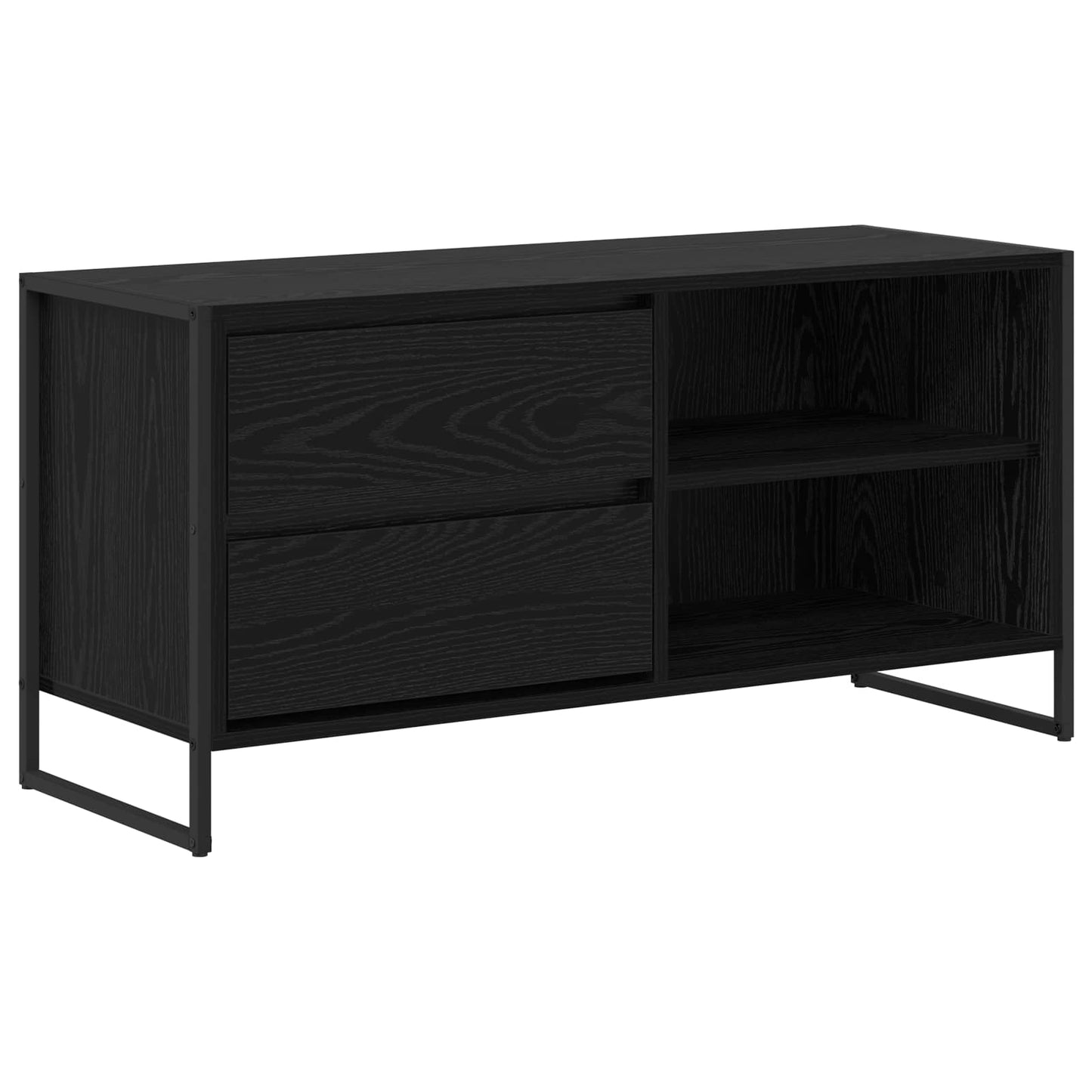 TV Cabinet 100 x 36 x 49.5 cm Black Oak Engineered Wood