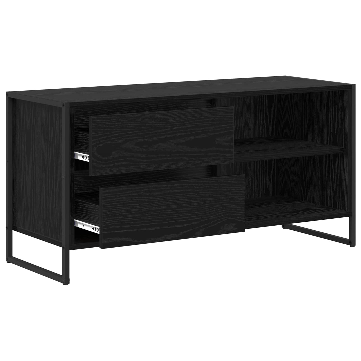TV Cabinet 100 x 36 x 49.5 cm Black Oak Engineered Wood