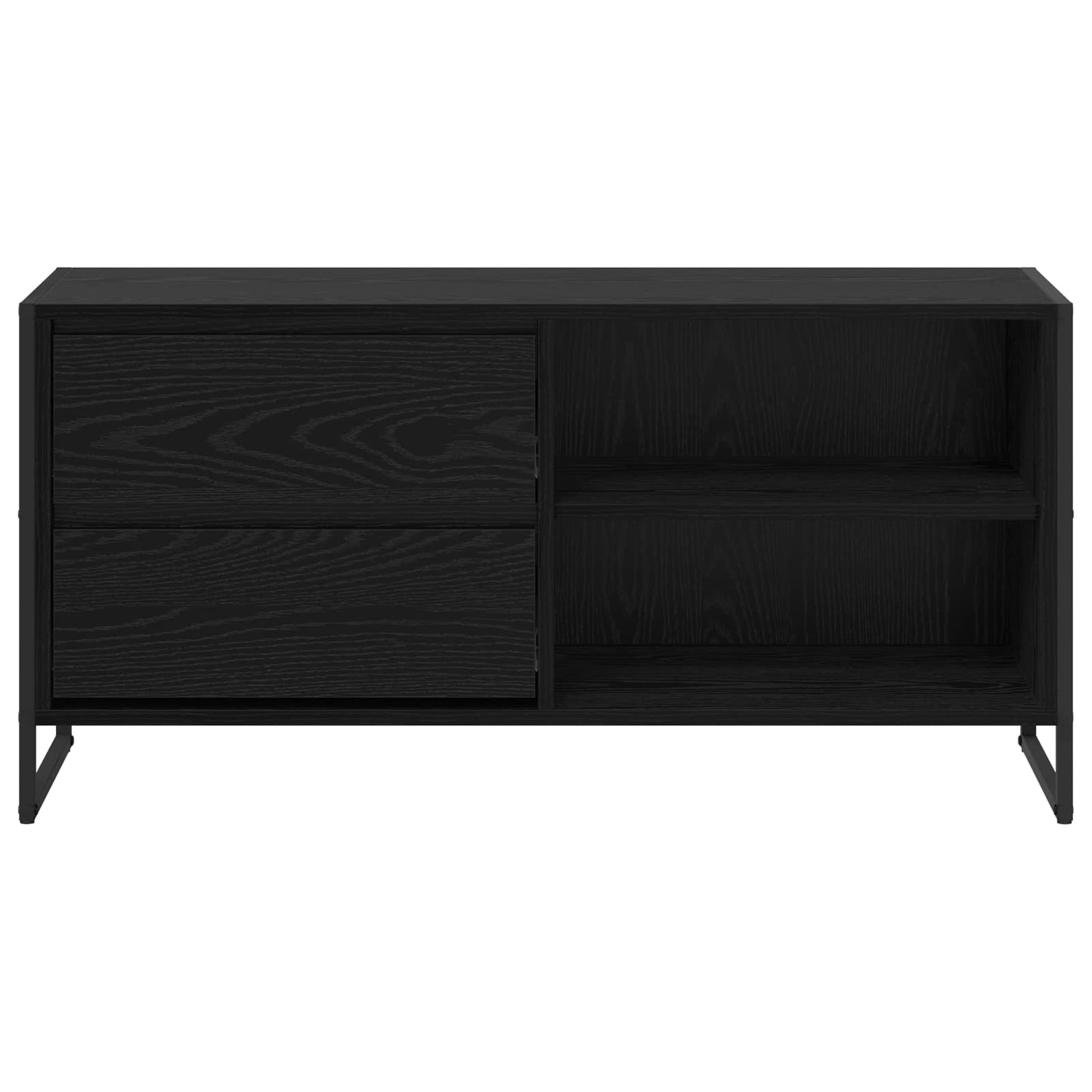 TV Cabinet 100 x 36 x 49.5 cm Black Oak Engineered Wood