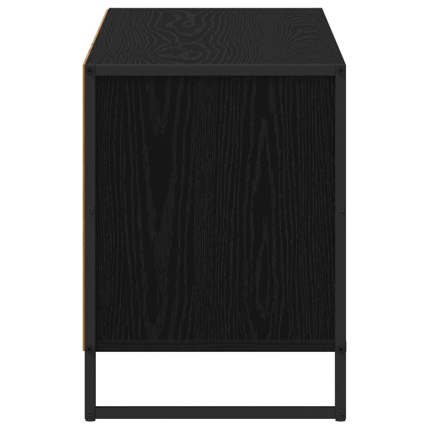 TV Cabinet Black Oak 100 x 36 x 49.5 cm Engineered Wood