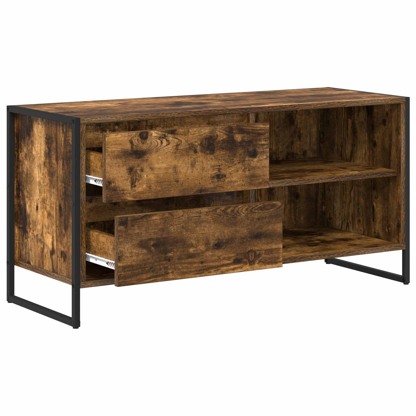 TV Cabinet Smoke Oak 100 x 36 x 49.5 cm Engineered Wood