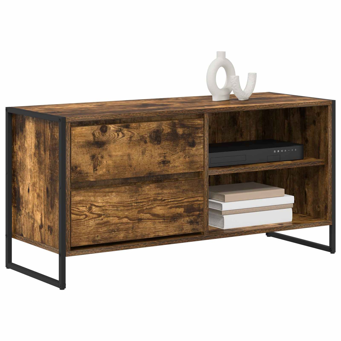 TV Cabinet Smoke Oak 100 x 36 x 49.5 cm Engineered Wood