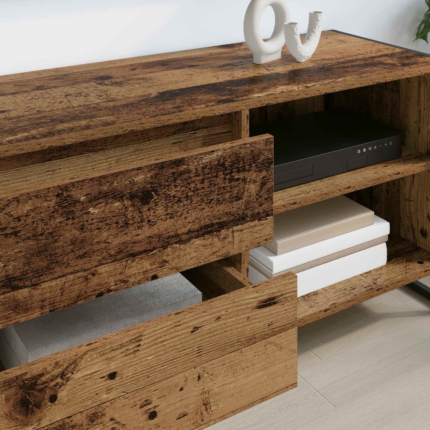 TV Cabinet Old Wood 100 x 36 x 49.5 cm Engineered Wood