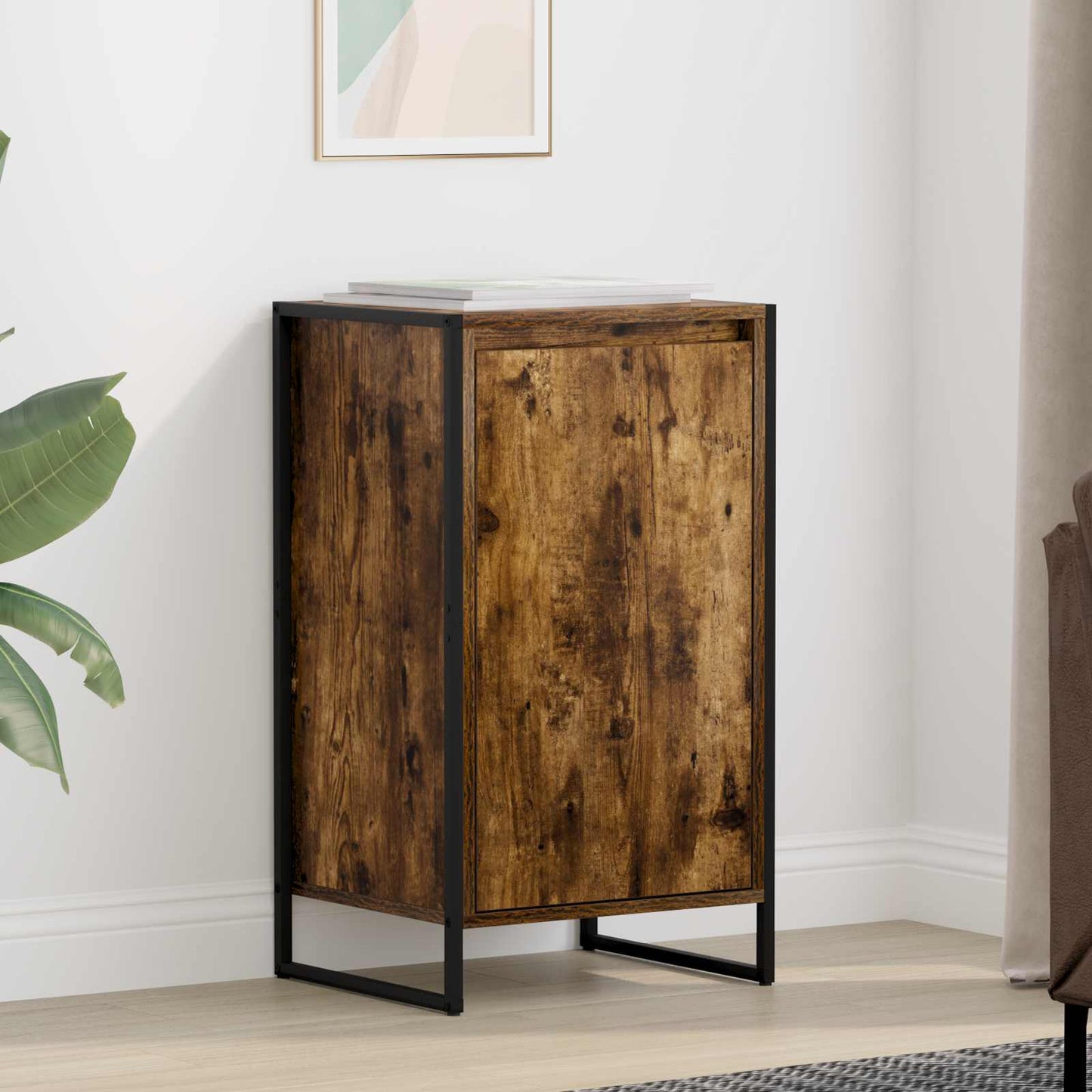 Sideboard Smoke Oak 43 x 36 x 75.5 cm Engineered Wood