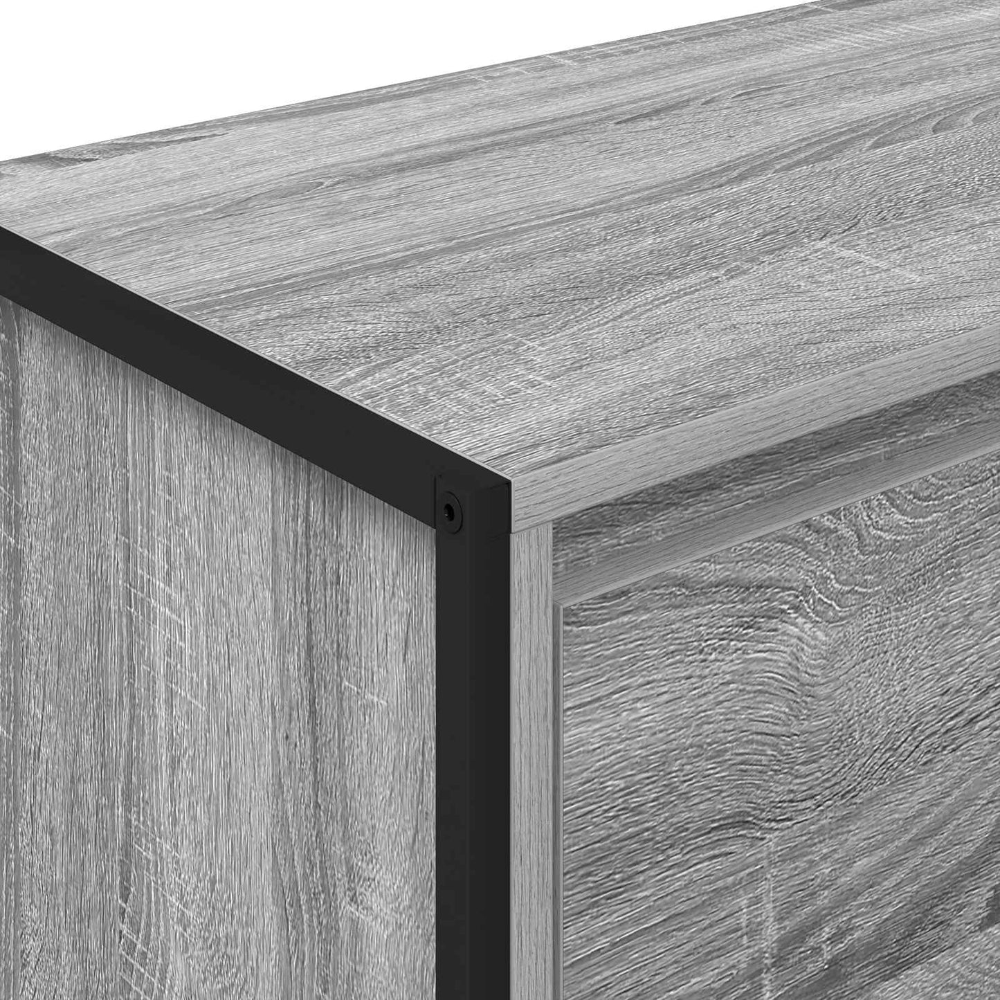 Side Cabinet Grey Sonoma 96.5 x 30 x 75 cm Engineered Wood