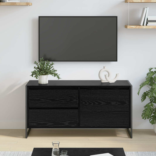 TV Cabinet 100 x 36 x 49.5 cm Black Oak Engineered Wood