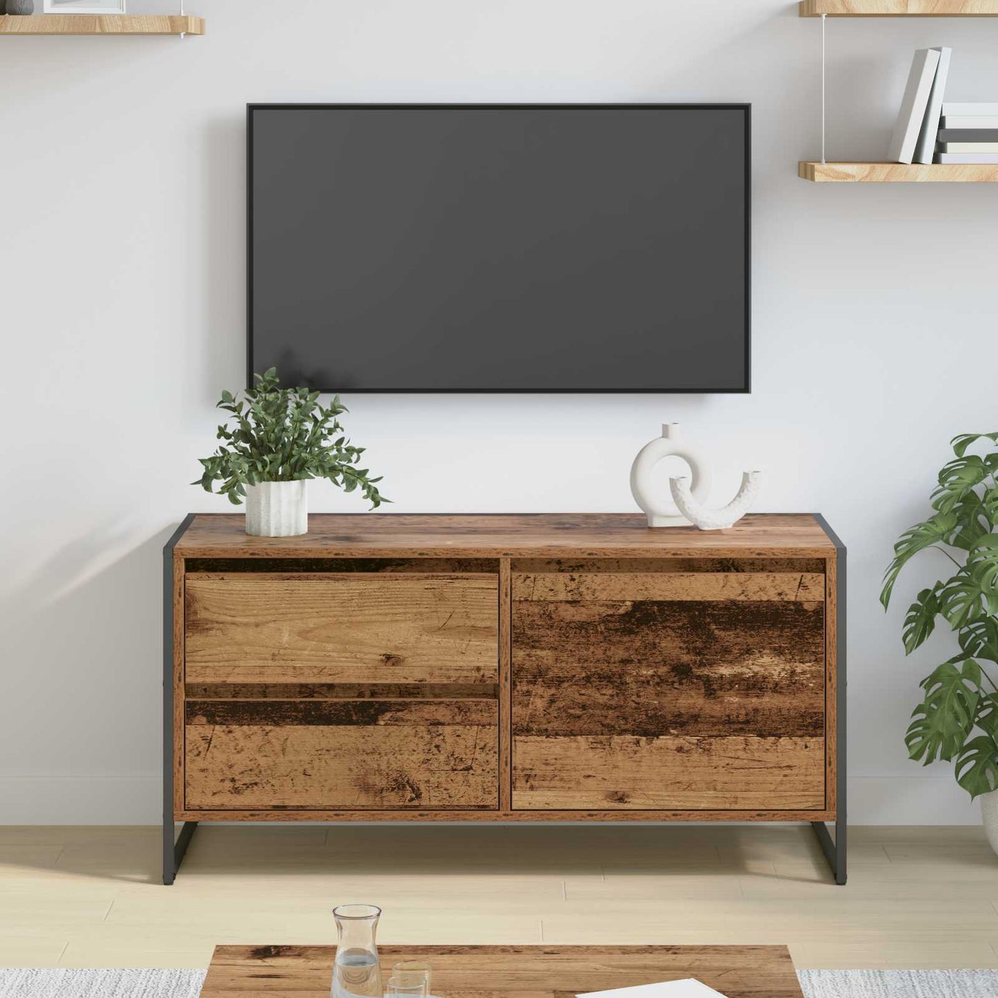 TV Cabinet 100 x 36 x 49.5 cm Old Wood Engineered Wood