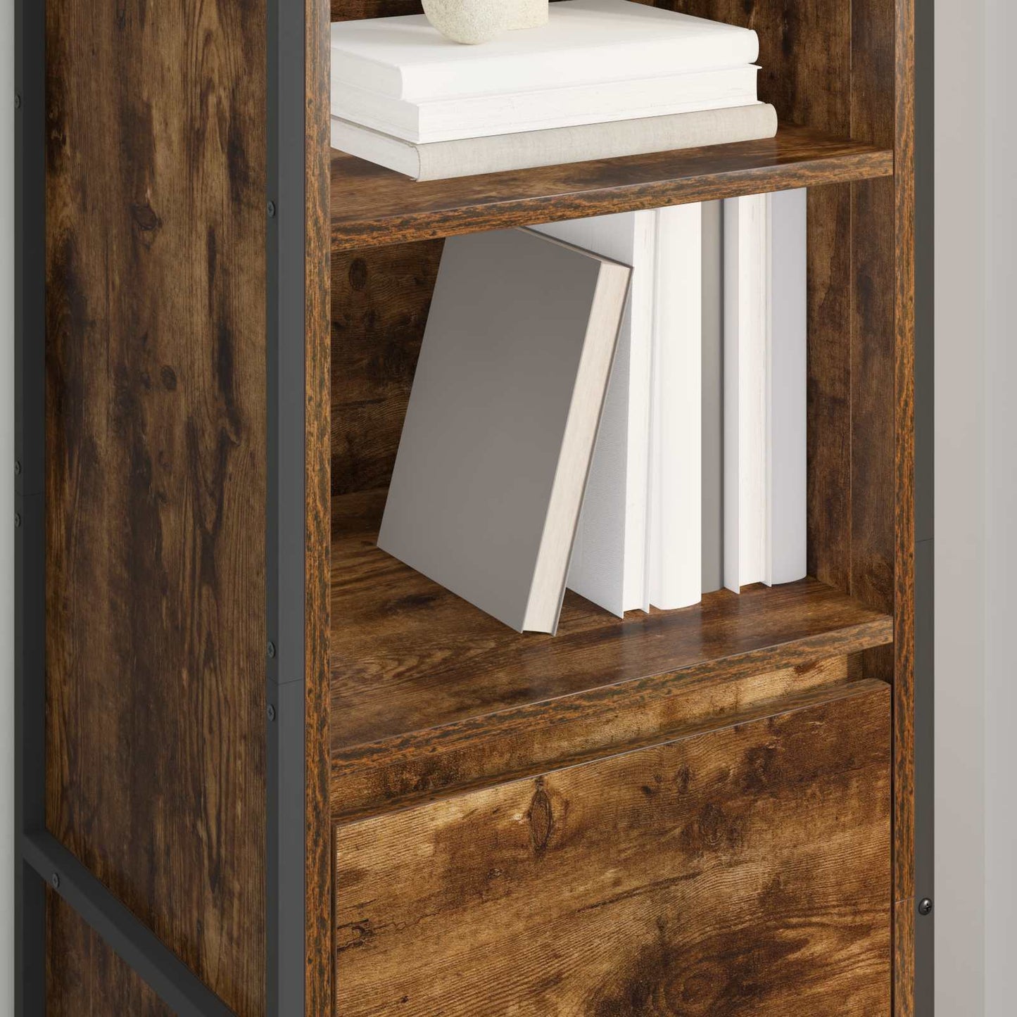 Book Cabinet Smoke Oak 43 x 36 x 150.5 cm Engineered Wood