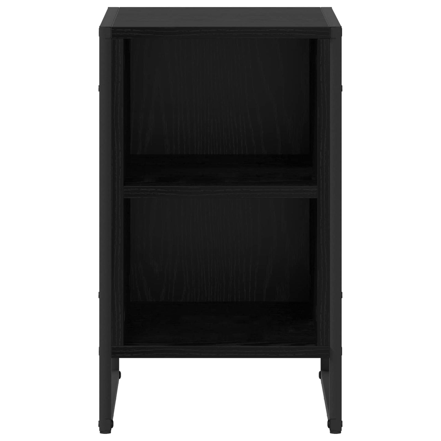 Bedside Table Black Oak 39.5 x 30 x 50 cm Engineered Wood