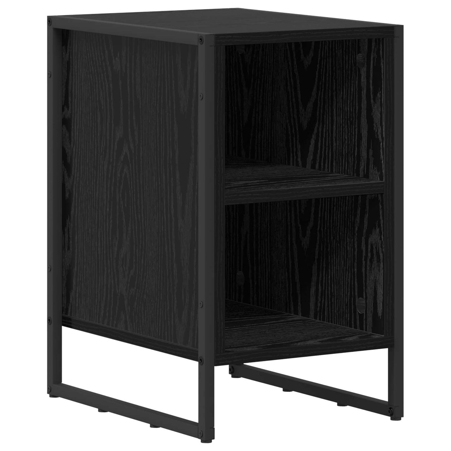 Bedside Table 2 pcs Black Oak 39.5 x 30 x 50 cm Engineered Wood