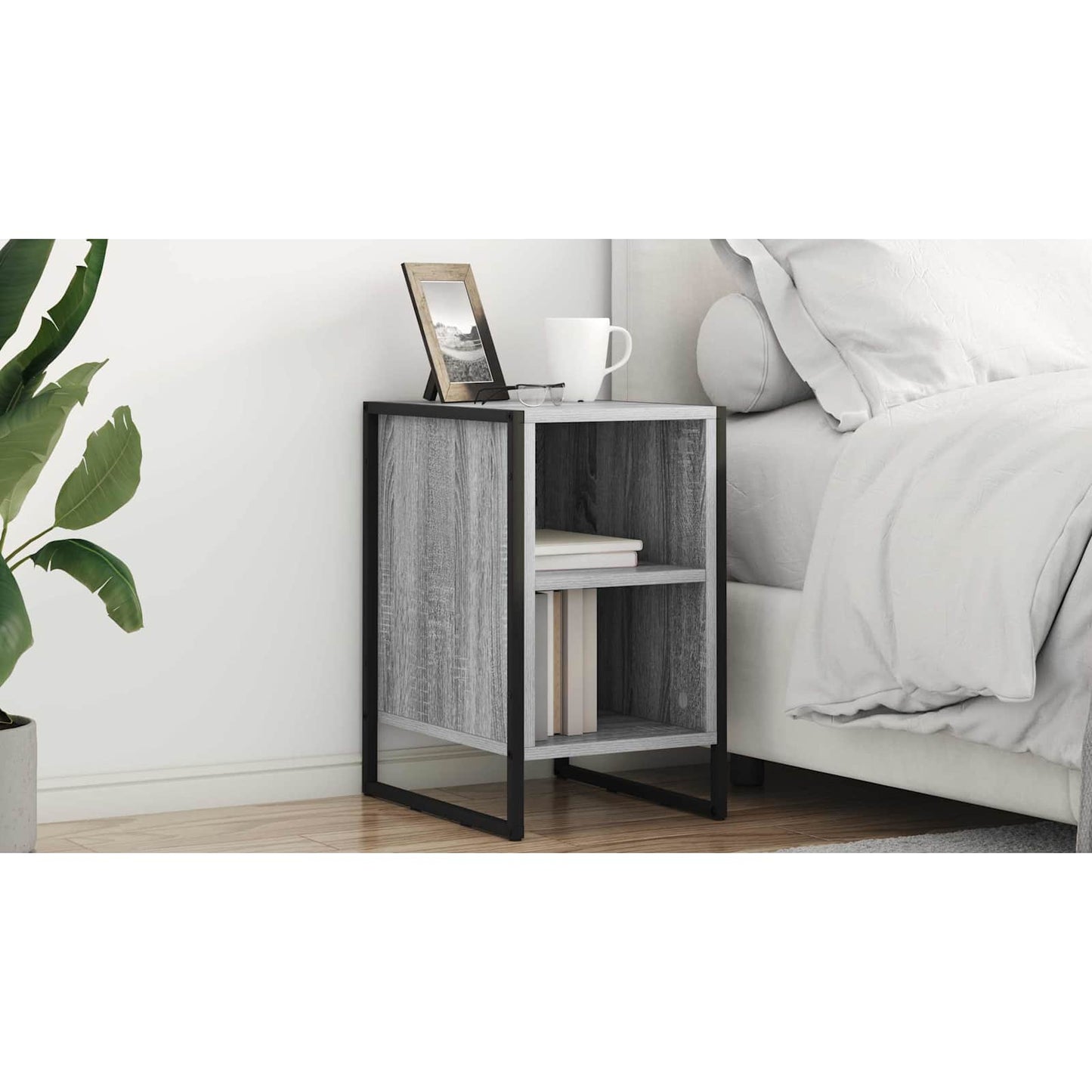 Bedside Table 2 pcs Grey Sonoma 39.5 x 30 x 50 cm