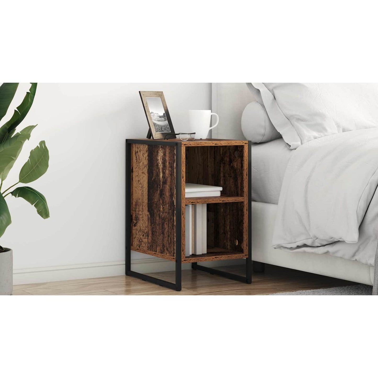 Bedside Table 2 pcs Old Wood 39.5 x 30 x 50 cm Engineered Wood