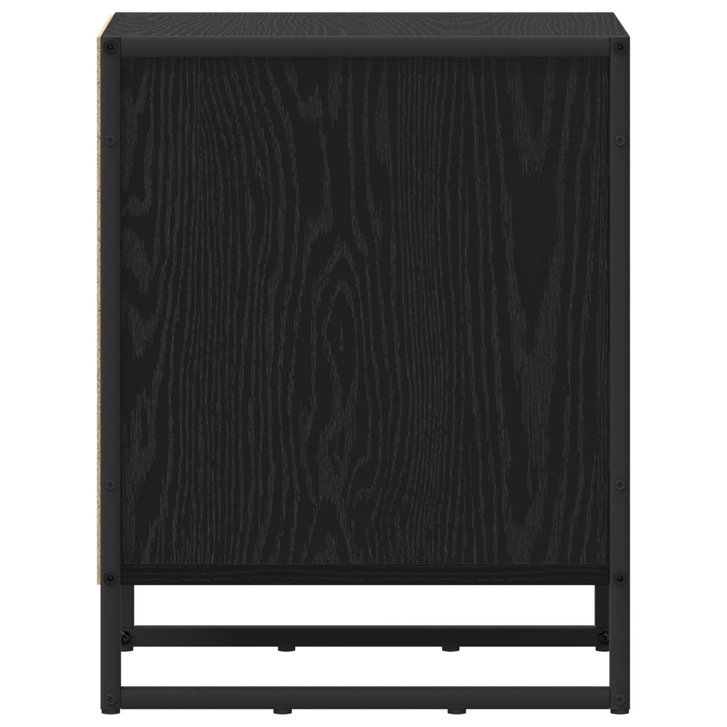Bedside Table Black Oak 39.5 x 30 x 50 cm Engineered Wood