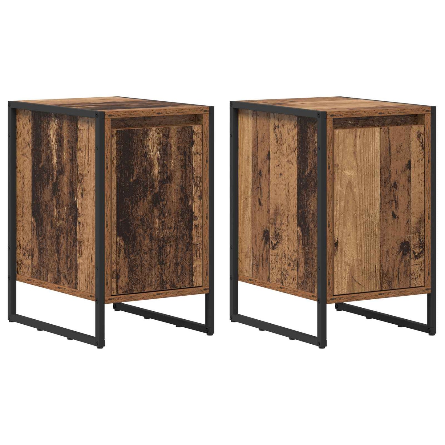 Bedside Table 2 pcs Old Wood 39.5 x 30 x 50 cm Engineered Wood