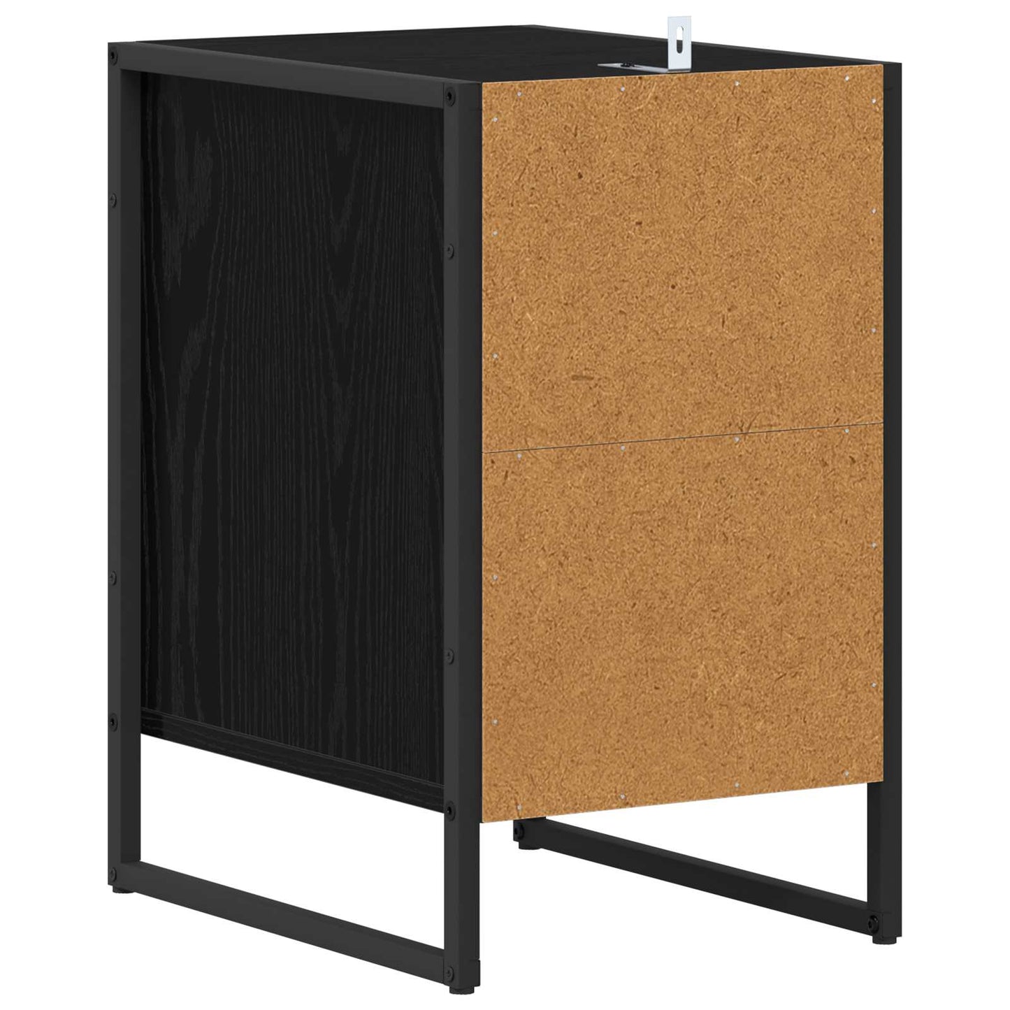 Bedside Table Black Oak 39.5 x 30 x 50 cm Engineered Wood