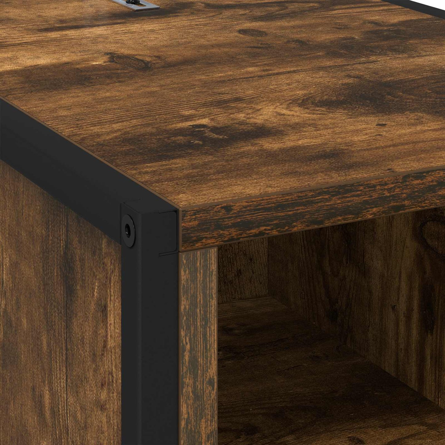 Bedside Table Smoke Oak 39.5 x 30 x 50 cm Engineered Wood