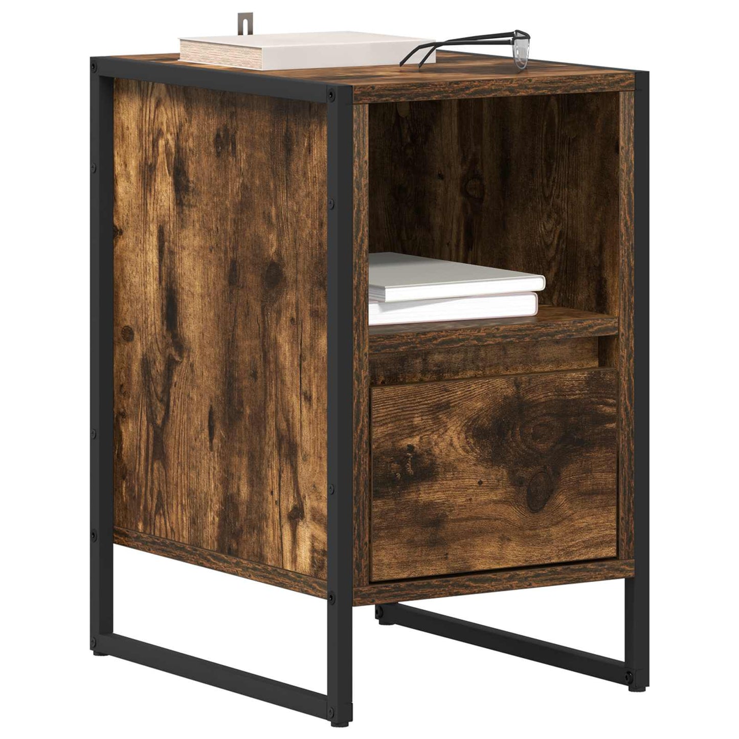 Bedside Table 2 pcs Smoke Oak 39.5 x 30 x 50 cm Engineered Wood