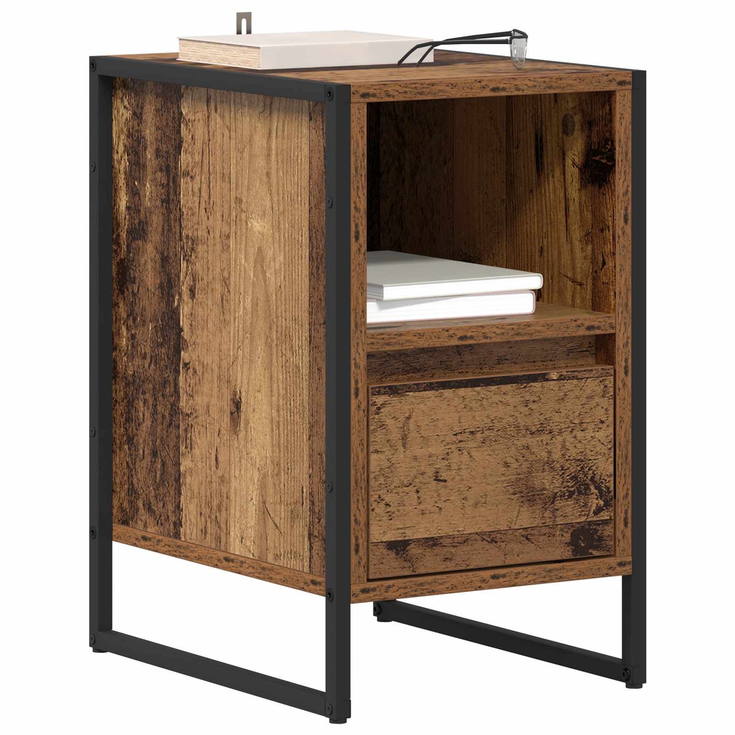 Bedside Table 2 pcs Old Wood 39.5 x 30 x 50 cm Engineered Wood